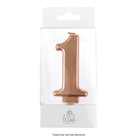 WISH | NUMBER 1 | ROSE GOLD METALLIC CANDLE