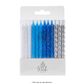 WISH | SPIRAL MIX | BLUE | 24 CANDLES