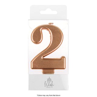 WISH | NUMBER 2 | ROSE GOLD METALLIC CANDLE