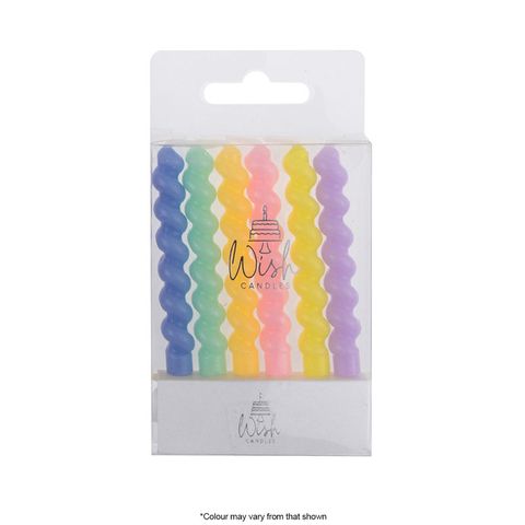 WISH | PASTEL TWISTER CANDLES | 6 CANDLES