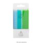 WISH | 8CM BLUE TO GREEN SPIRAL CANDLES | 24 CANDLES