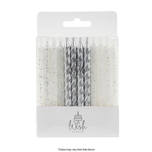 WISH | SPIRAL MIX | SILVER | 24 CANDLES
