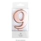 WISH | NUMBER 9 | ROSE GOLD METALLIC CANDLE