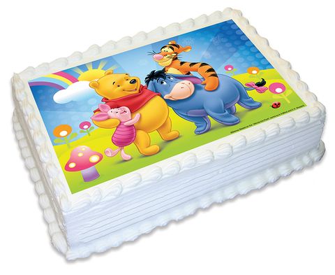 WINNIE THE POOH AND FRIENDS -  A4 EDIBLE ICING IMAGE - 29.7CM X 21CM (APPROX.)