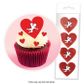 CAKE CRAFT | CUPID HEARTS | WAFER TOPPERS | PACKET OF 16 - BB 06/25