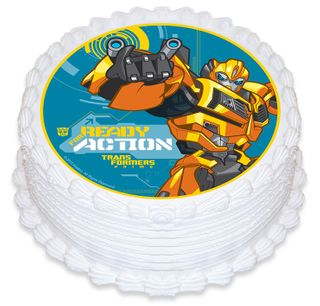 TRANSFORMERS ROUND EDIBLE ICING IMAGE - 6.3 INCH / 16CM