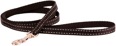 Lead Nylon Pup 10mmx120cm Refl/Thrd Blk