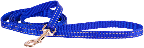 Lead Nylon Pup 10mmx120cm Refl/Thrd Blue