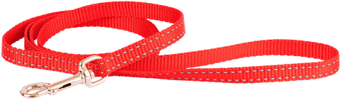 Lead Nylon Pup 10mmx120cm Refl/Thrd Red