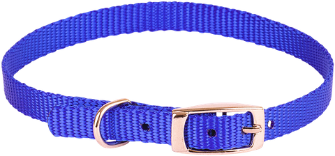 Collar Nylon 10mm x 35cm S/Layer Blue