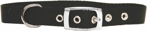Collar Nylon 20mm x 50cm S/Layer Black