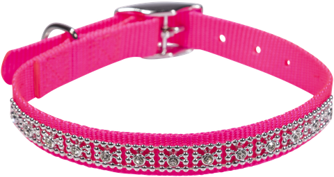 Jewelled Nylon Dog Collar