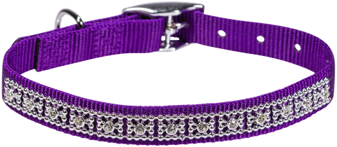 Collar Nylon Dog 13 Jewel 50cm Purple