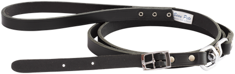 Greyhound Lead w/Buckle & Swivel Black
