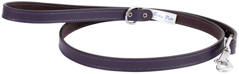 Lead Lthr Deluxe Sewn 16mm x 100cm Purpl