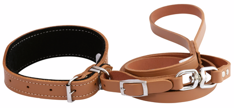 Collar & Lead Set Greyhound Tan