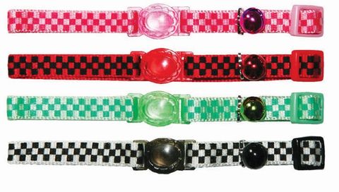 Checkerboard Cat Safety Collar