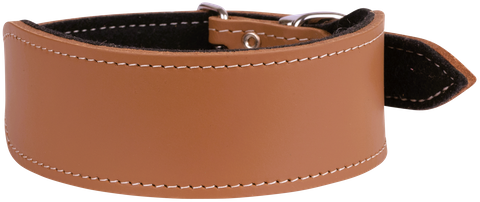 Collar Leath G/Hound 51cm Felt Ln Tan