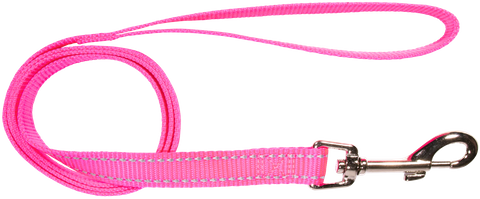 Lead Nylon Dog 20mmx120cm Refl/Thrd Pink