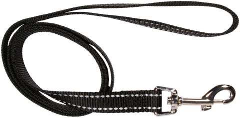 Lead Nylon Dog 20mmx120cm Refl/Thrd Blk