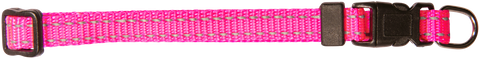 Collar Nylon Puppy Adj Refl/Thrd Pink