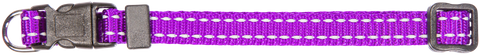 Collar Nylon Puppy Adj Refl/Thrd Purple