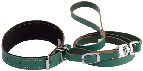 Collar & Lead Set Greyhound Green