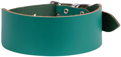 Collar Leather G/Hound 51cm Plain Green