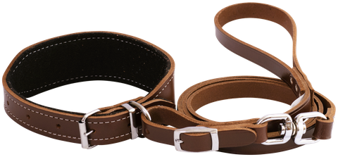 Collar & Lead Set Greyhound Cognac