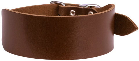 Collar Leather G/Hound 51cm Plain Cognac