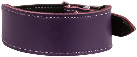 Collar Leath G/Hound 51cm Felt Ln Purple