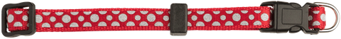 Collar Puppy Sparkle Dot 23-35cm Red