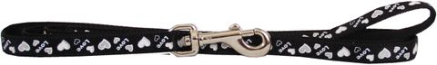 Lead Puppy Love/Hearts 120cm Black