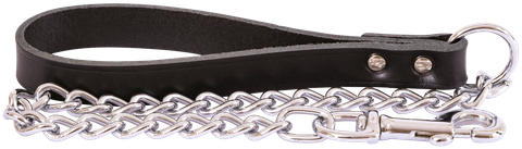 Chain Lead & Leath.Hndl 3.5mmx 60cm Blk