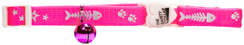 Collar Cat Safe-Buckle Fish Bone Pink