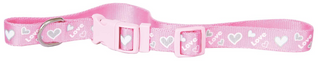 Dog Collar Love/Hearts Adjustable Reflective