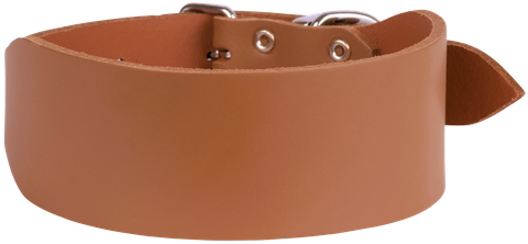 Collar Leather G/Hound 51cm Plain Tan