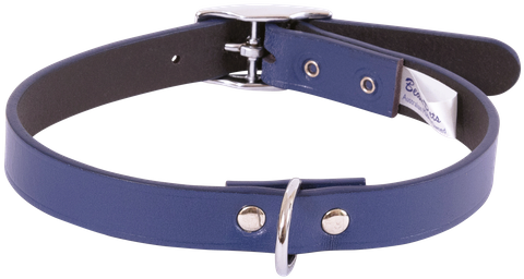 Collar Leather Centre D 45cm Blue