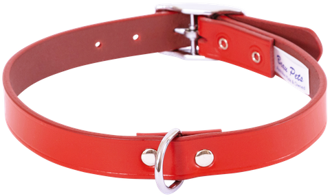 Collar Leather Centre D 45cm Red