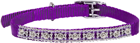 Collar Nylon Dog 9 Jewel 35cm Purple