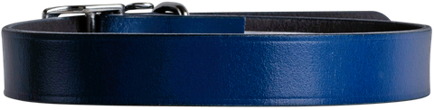 Collar Leather Classic Plain 55cm Blue
