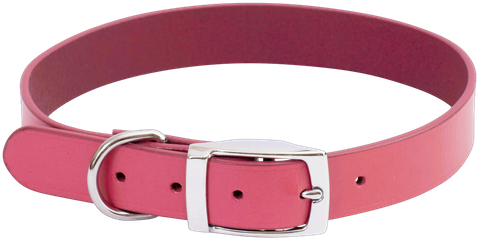 Collar Leather Classic Plain 55cm Pink