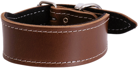 Collar Leather Whippet 40cm Cognac