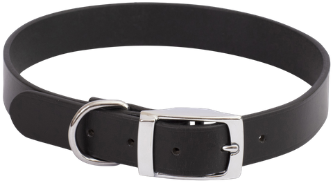 Collar Leather Classic Plain 55cm Black