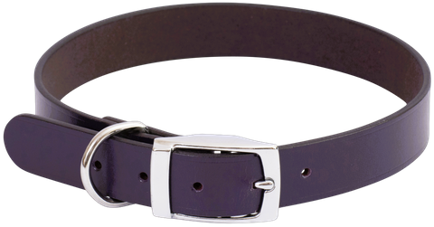 Collar Leather Classic Plain 55cm Purple