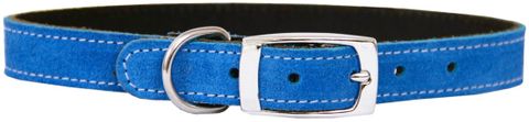 Collar Suede Sewn Plain 55cm Blue