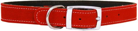 Collar Suede Sewn Plain 60cm Red