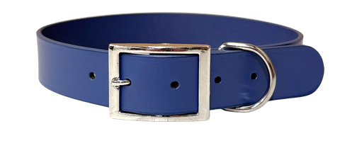 Collar Lthr Delxe Sewn Plain 60cm Indigo