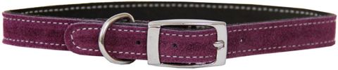 Collar Suede Sewn Plain 45cm Purple