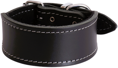 Collar Leather Whippet 40cm Black